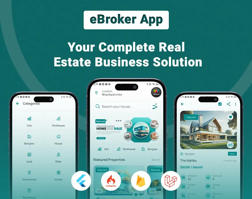 eBroker - Real Estate Property Buy-Rent-Sell Flutter app with Laravel ...